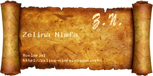 Zelina Nimfa névjegykártya